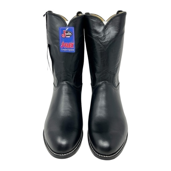 NWOB Justin Boots Men's Western Boots Black Size 12 3E - Picture 1 of 8
